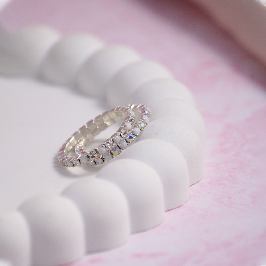 Dazzling Opal - Stretchable Ring (Set of 2)