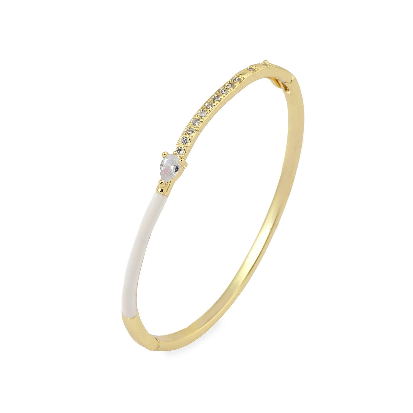 Delicate Blossom Bangle -White