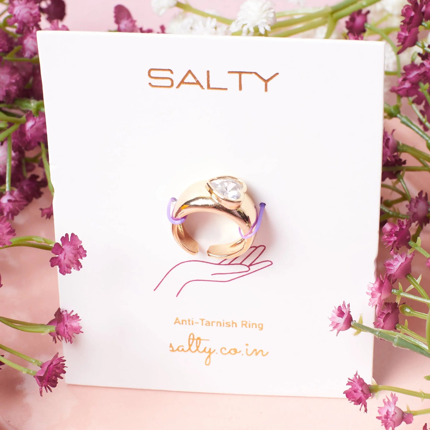 Diamond Heart Gold Ring | Salty