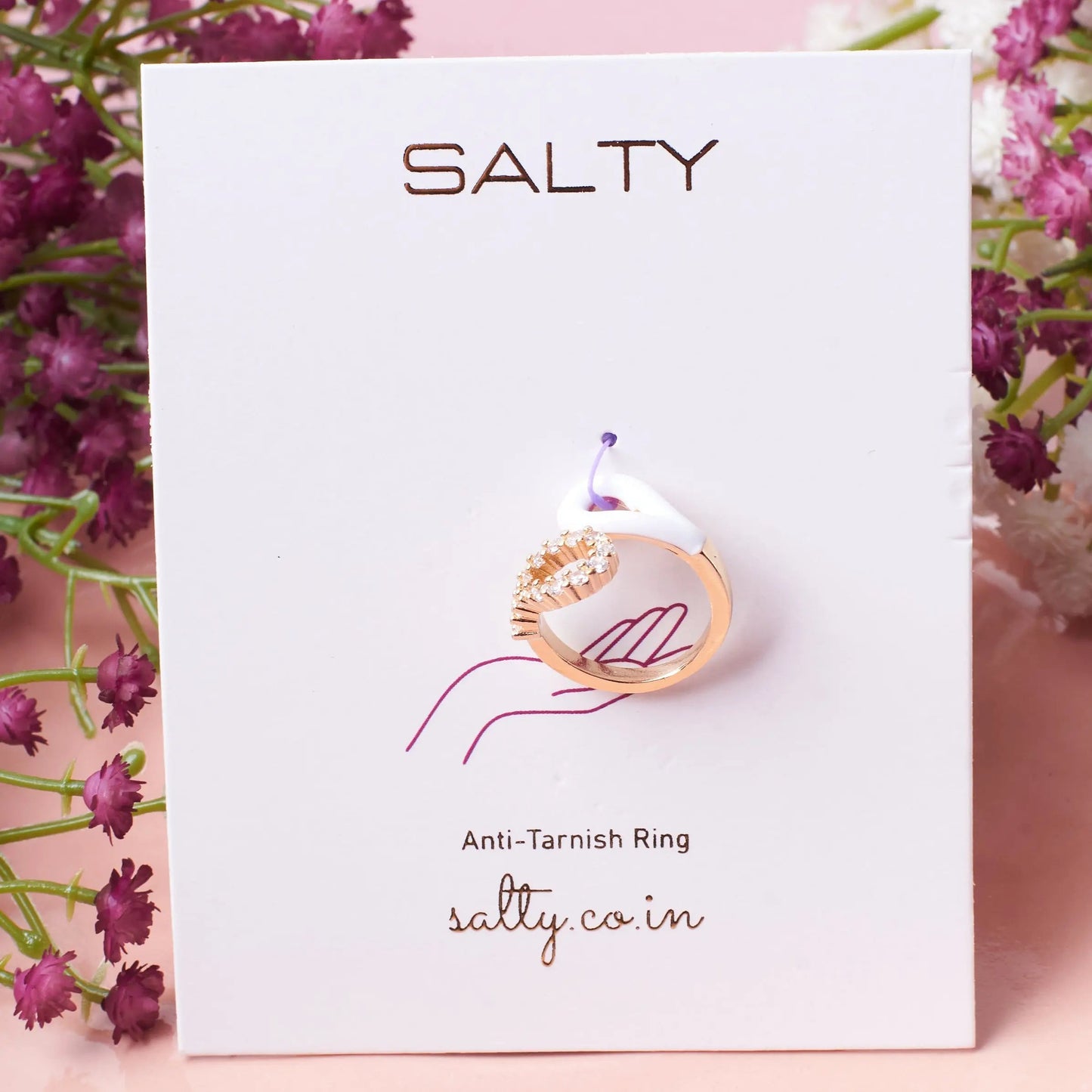 Diamond Loop Gold Ring | Salty