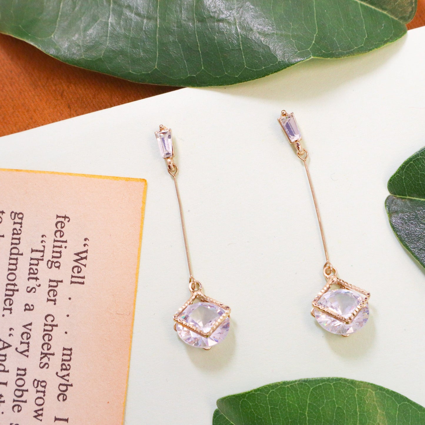 Diamond Long Tassel Earrings