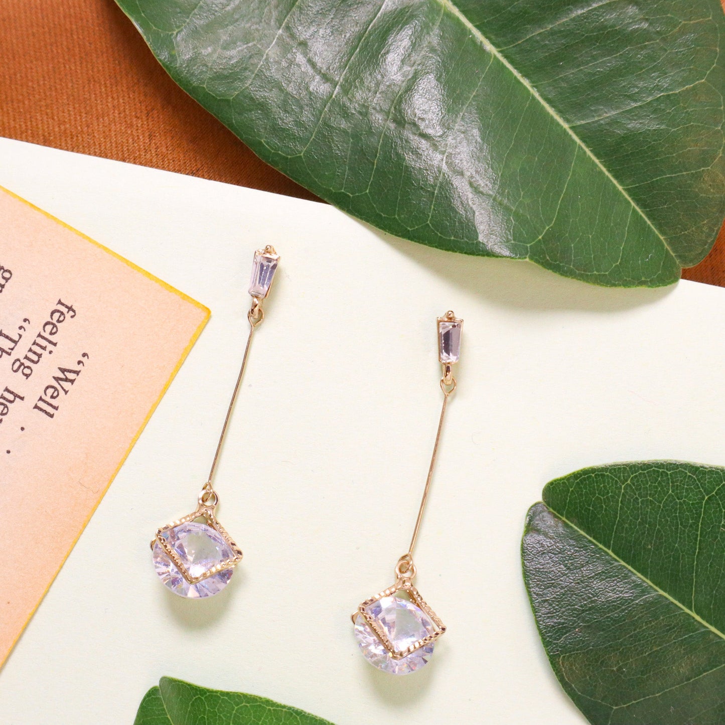 Diamond Long Tassel Earrings