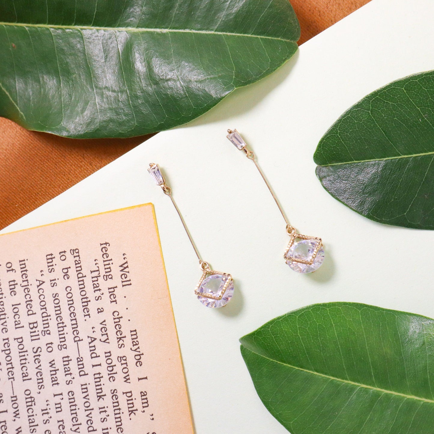 Diamond Long Tassel Earrings