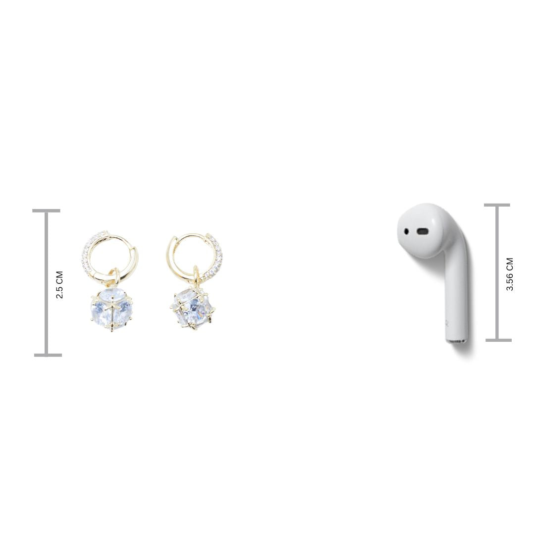 Diamond Tulip Twirl Earrings Salty