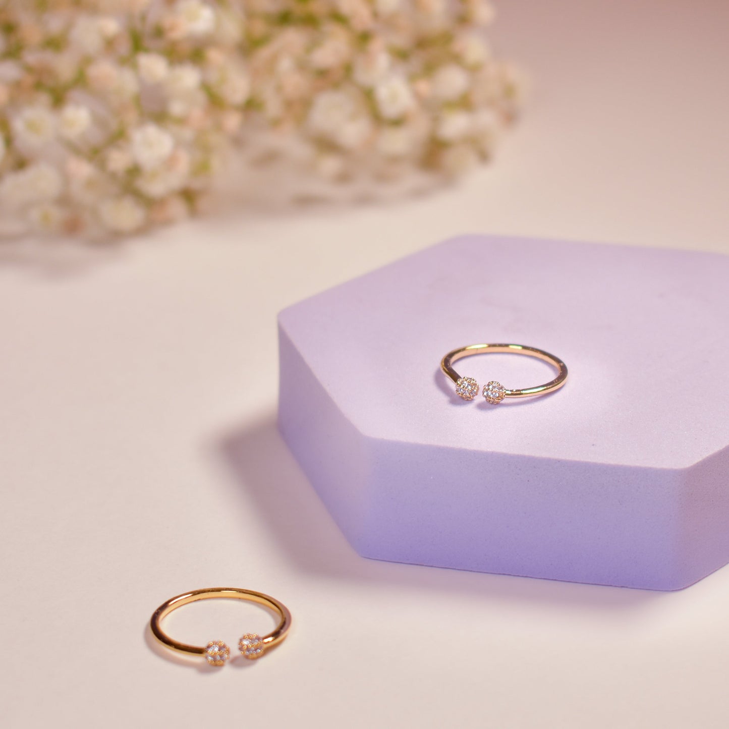 Doppelgänger Crystal Dots Ring Salty