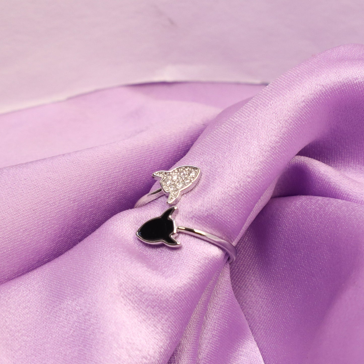 Dual Silver Bull Ring