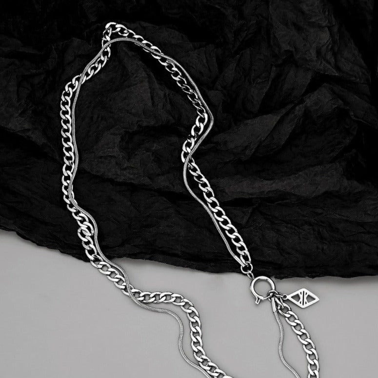Dual Silver Stratum Chain Salty Alpha
