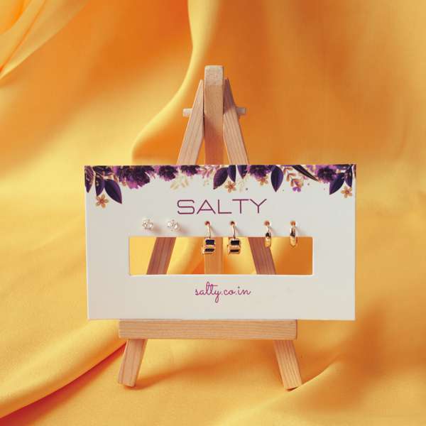 Set of 3 Gold Twilight Earrings