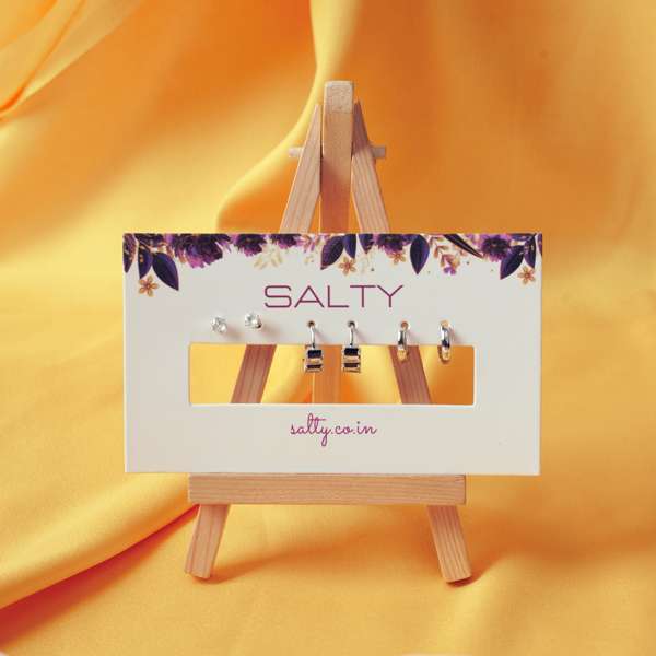 Set of 3 Silver Twilight Earrings