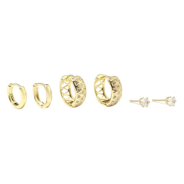 Set of 3 Bold Gold Earrings