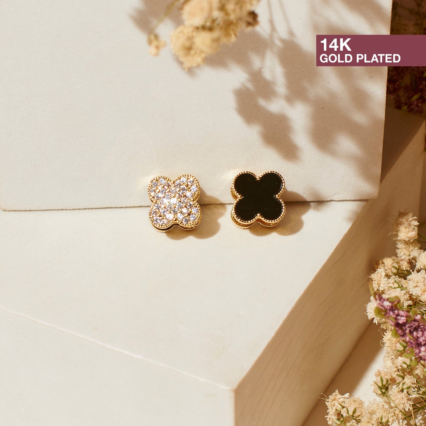 Reversible Chic Clover Studs Salty