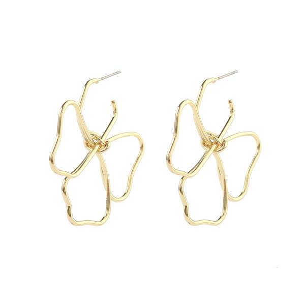 Flowers Floral Luxury Gold Earring