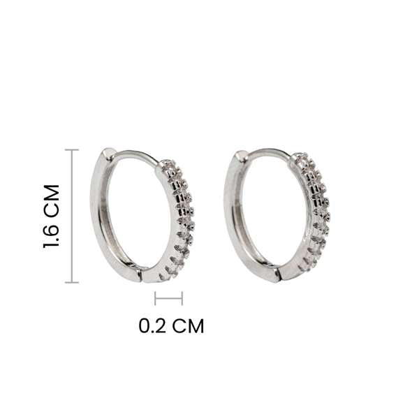 Almos Studded Silver Earring