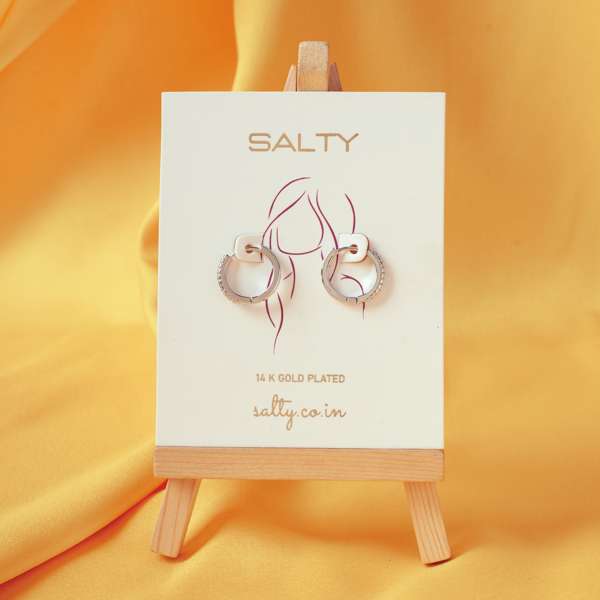 Almos Studded Silver Earring