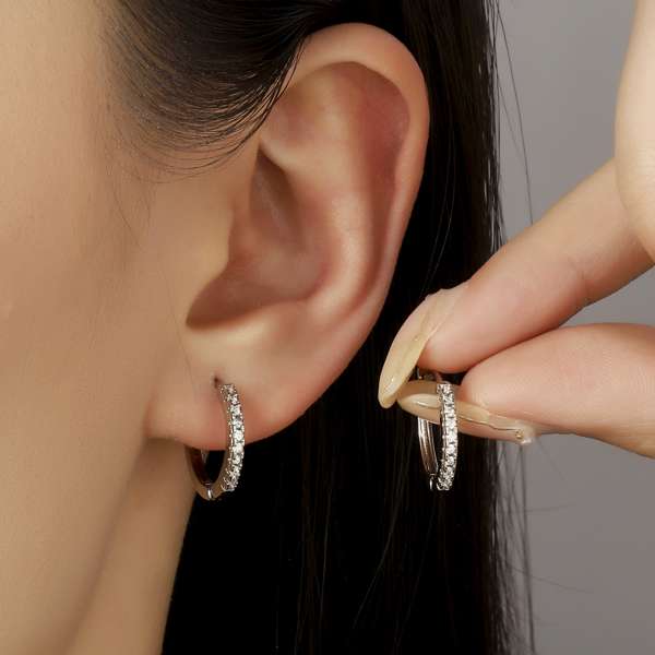 Almos Studded Silver Earring