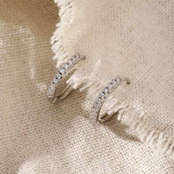 Almos Studded Silver Earring