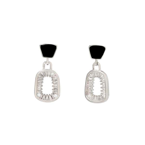 Esra Black Gold Earring