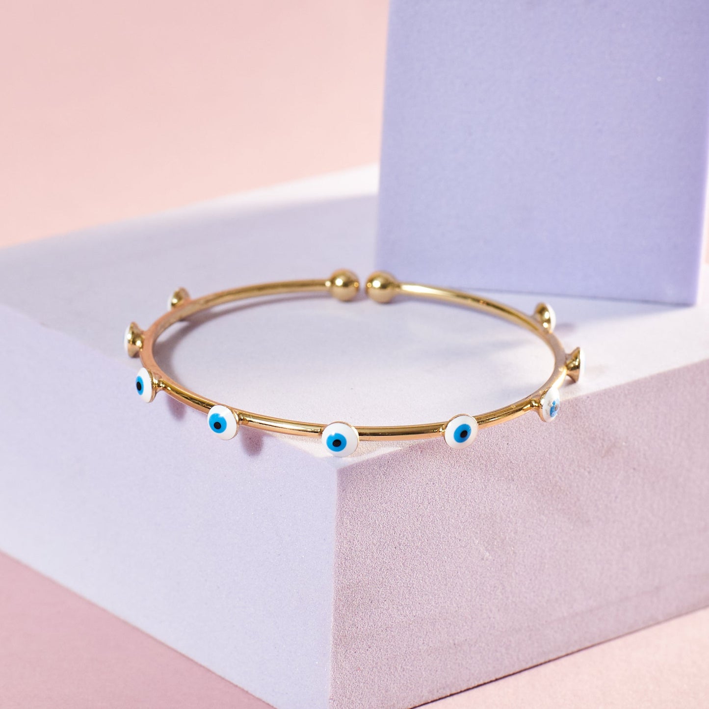 Elegant Evil Eye Bangle Salty