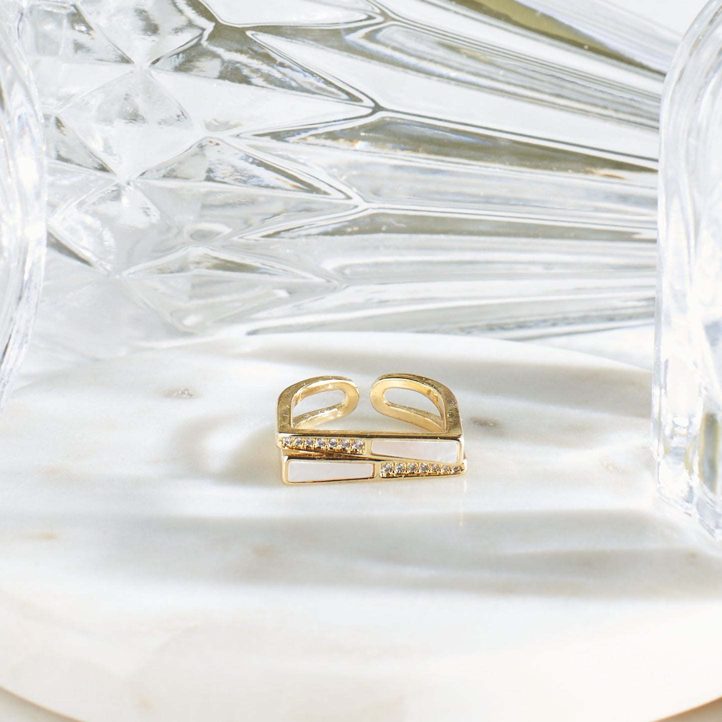 Evangeline Bold Golden Ring Salty