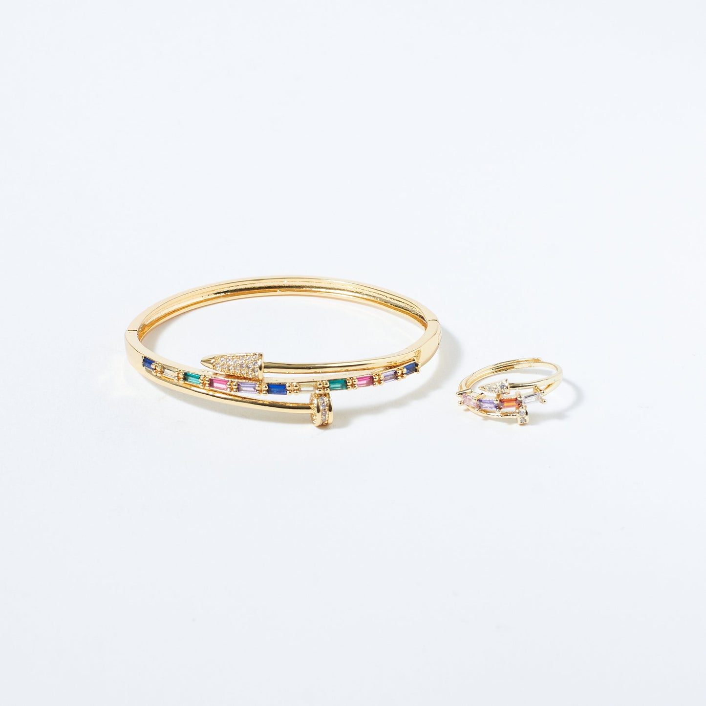 Exclusive Stones Bracelet and Ring Set Salty