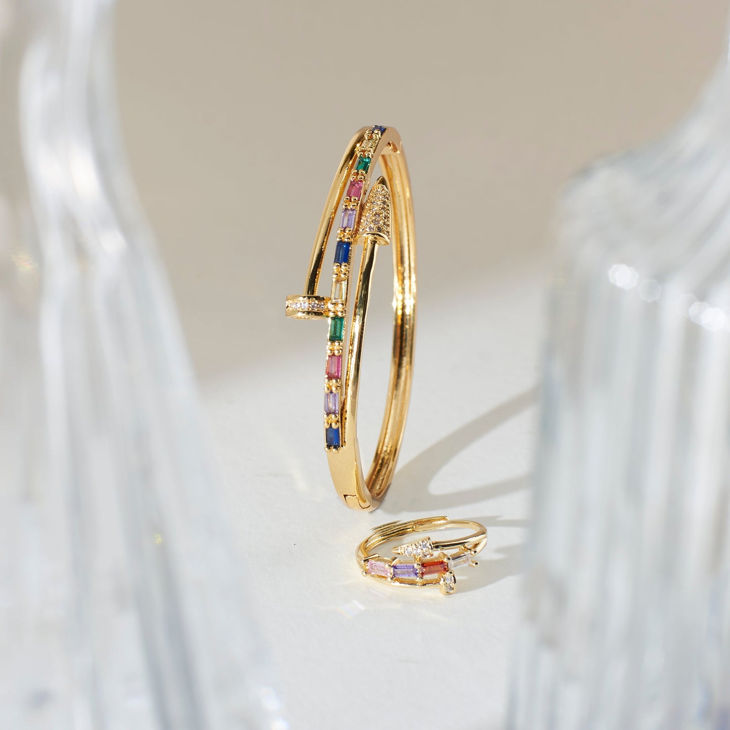Exclusive Stones Bracelet and Ring Set Salty