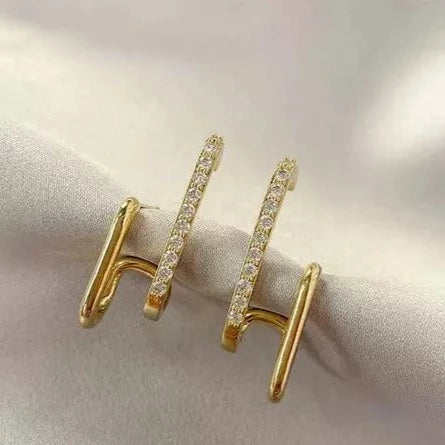 Fashionista Golden Earrings Salty