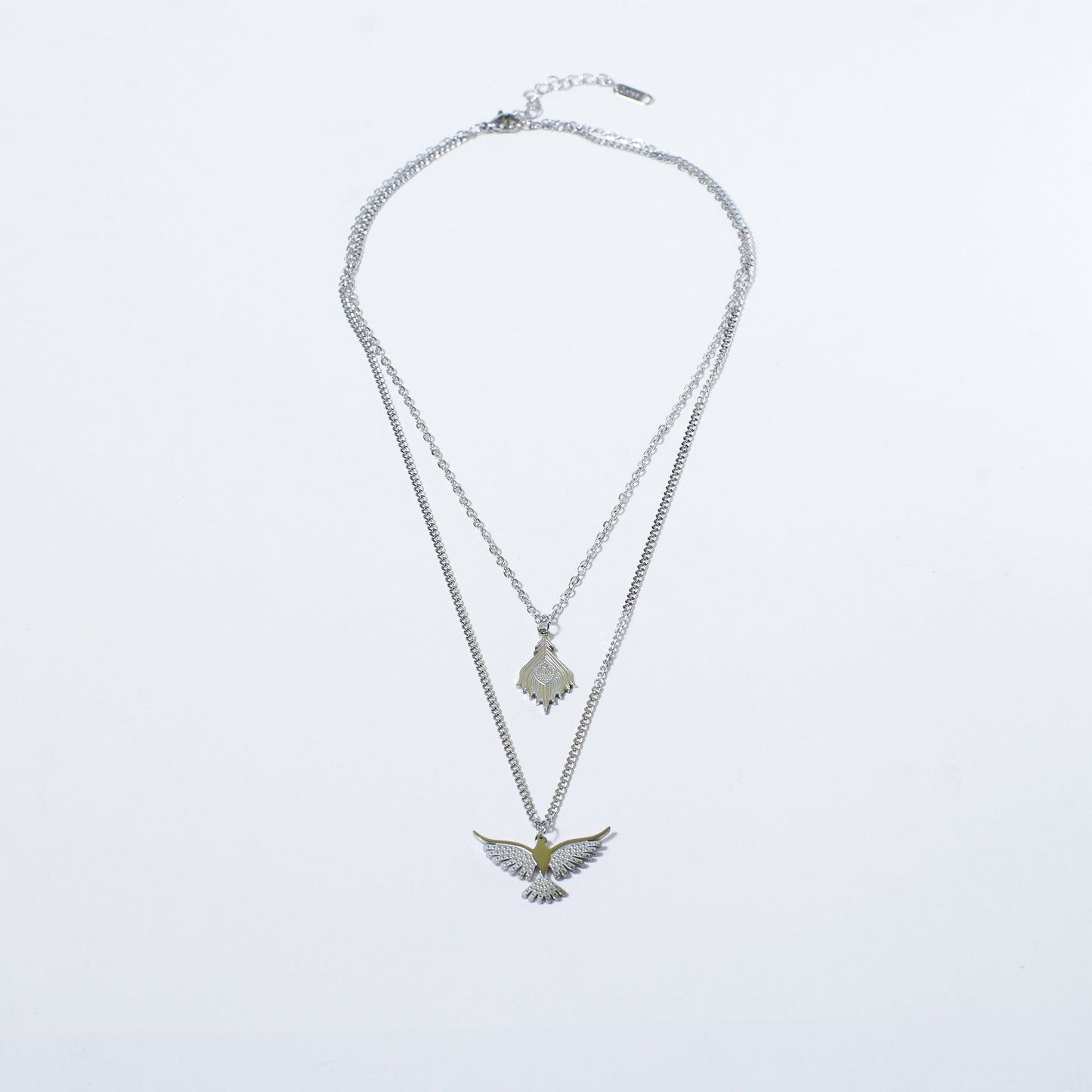 Fawkes Silver Layered Necklace Salty