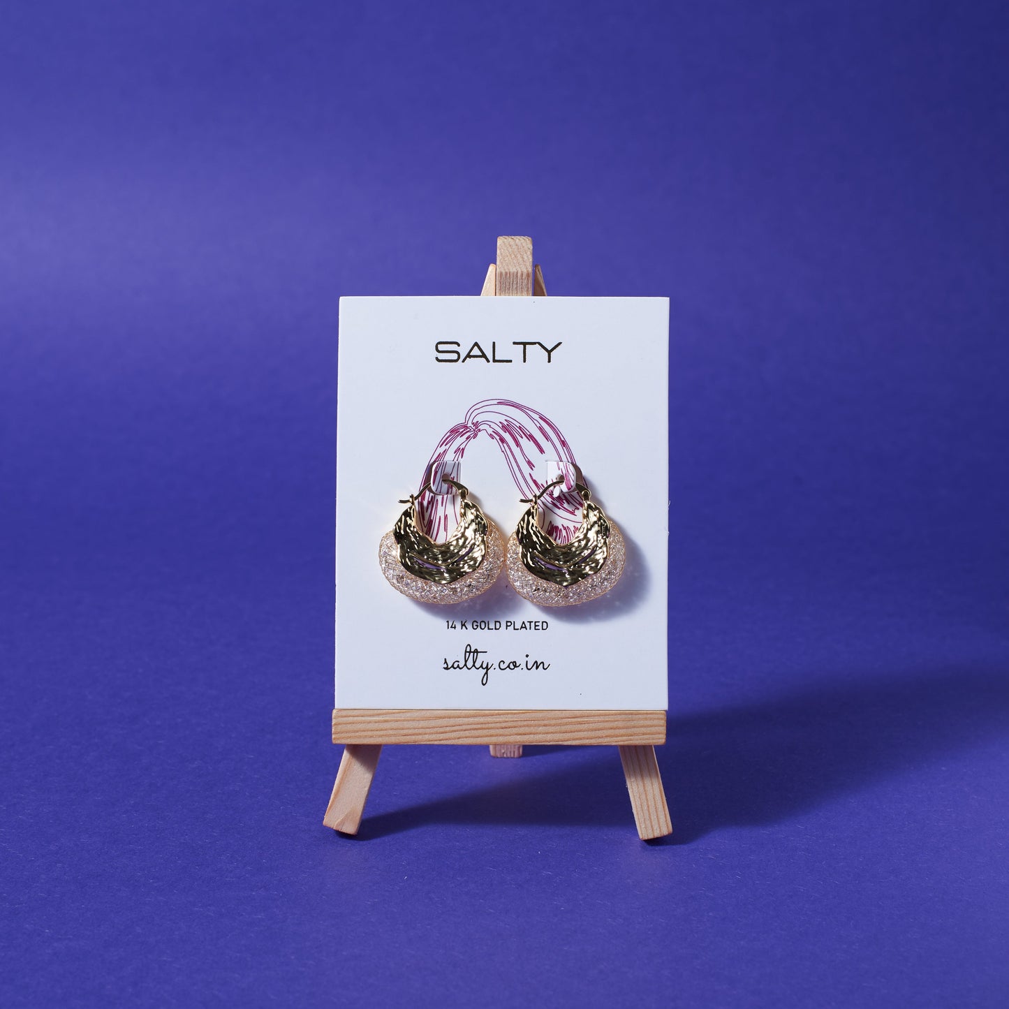 Flaxen Golden Hoops Salty