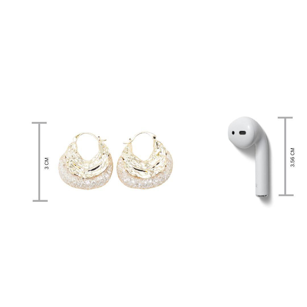 Flaxen Golden Hoops Salty