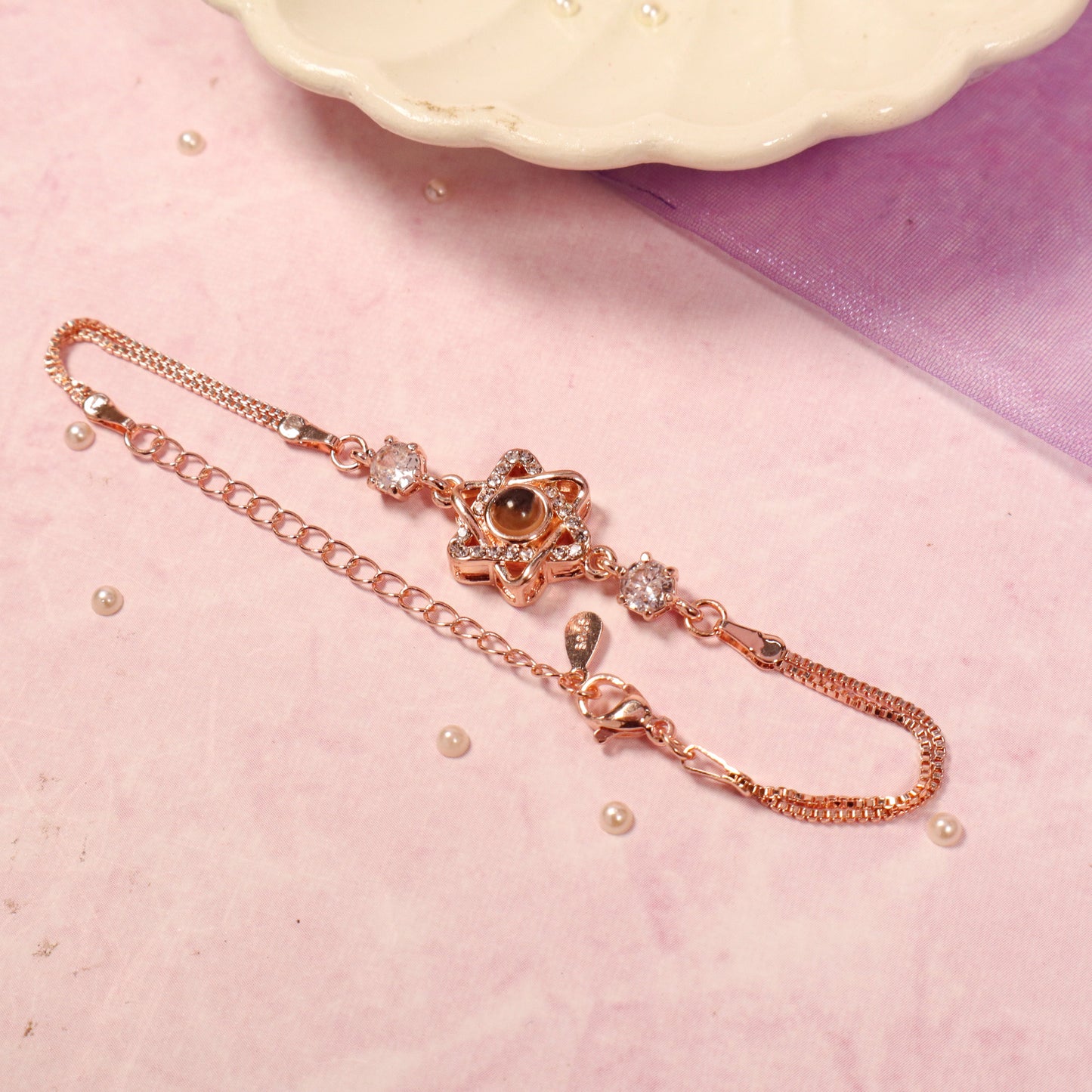 Floral Crystal Cascade Bracelet Salty