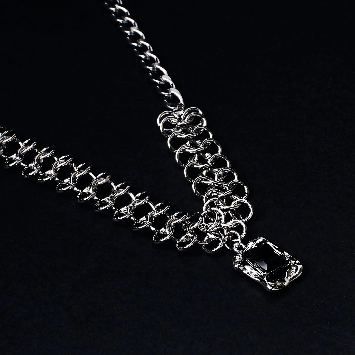 Funky Silver Stone Chain | Salty