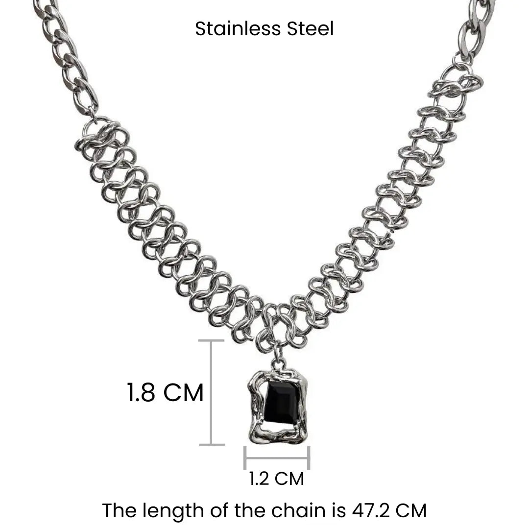 Funky Silver Stone Chain | Salty