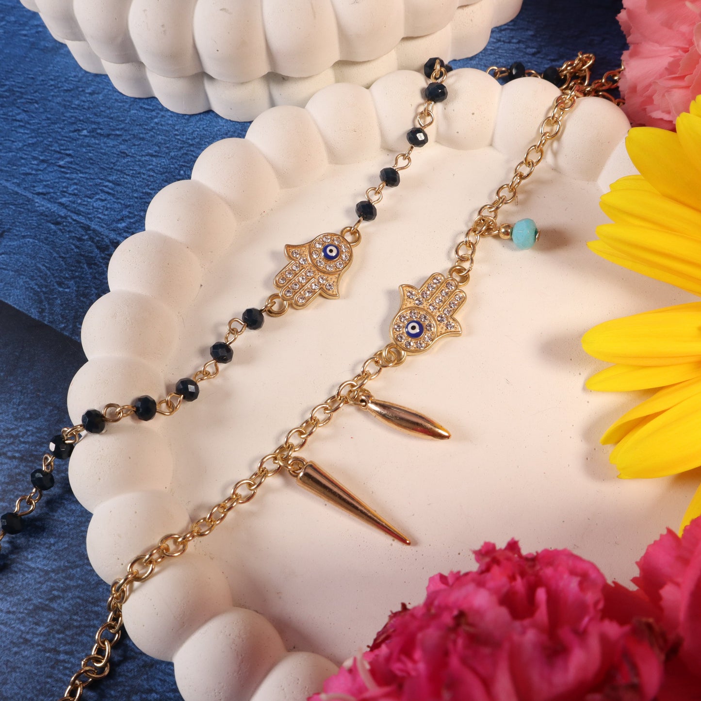 Hamsa Evil Eye Rakhi For Bhaiya And Bhabhi Salty