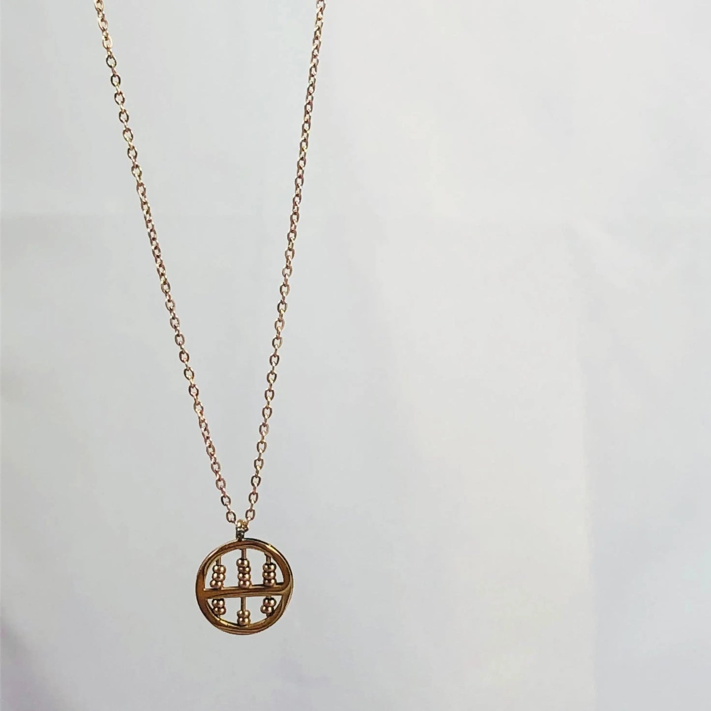 Abacus Charm Necklace - Stainless Steel
