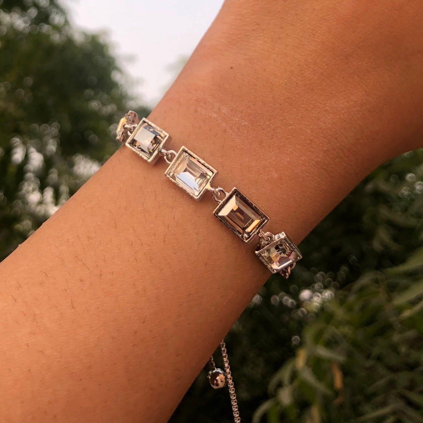 Clear Glass Crystal Bracelet