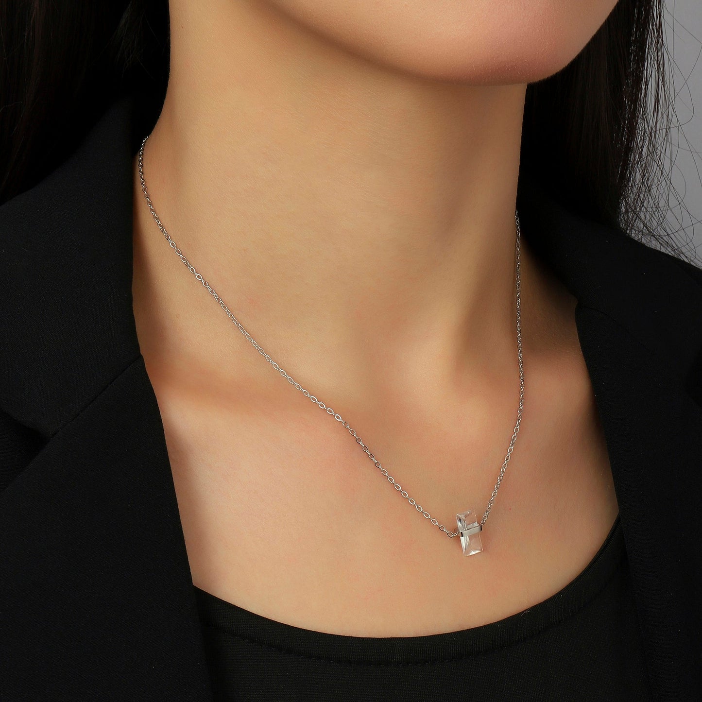 Ivory Ice Necklace - Silver