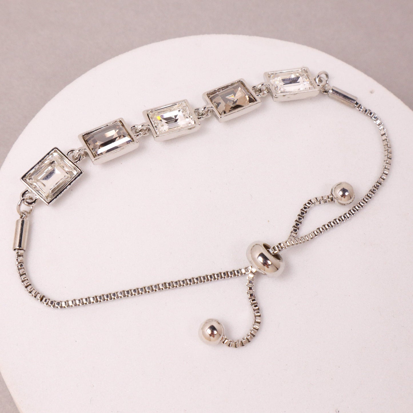 Clear Glass Crystal Bracelet