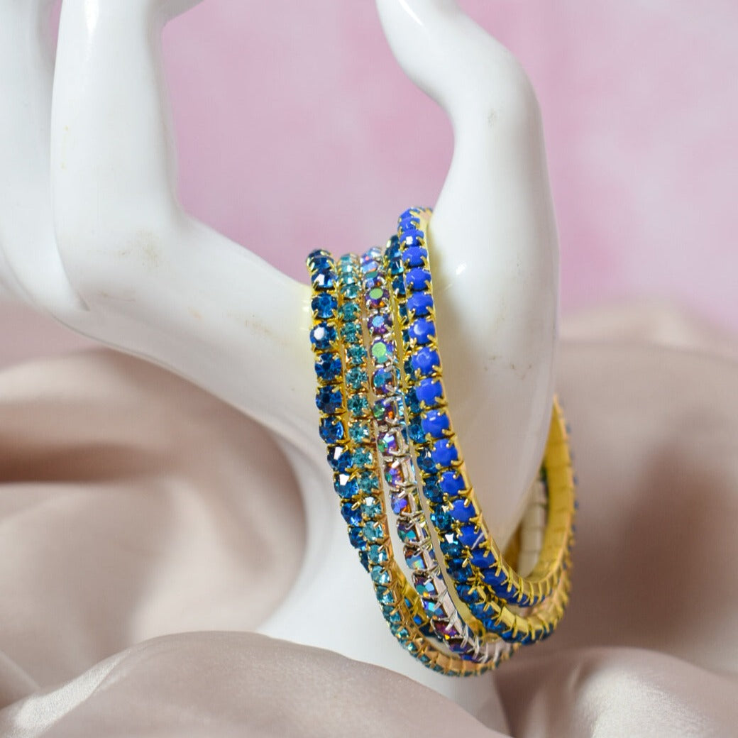 Icy Sapphire Stackable Bands (Set of 5) Salty