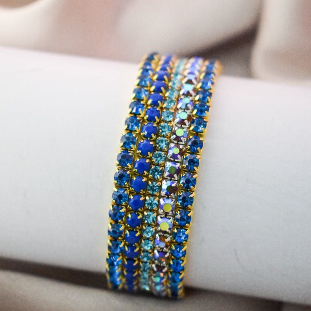 Icy Sapphire Stackable Bands (Set of 5) Salty