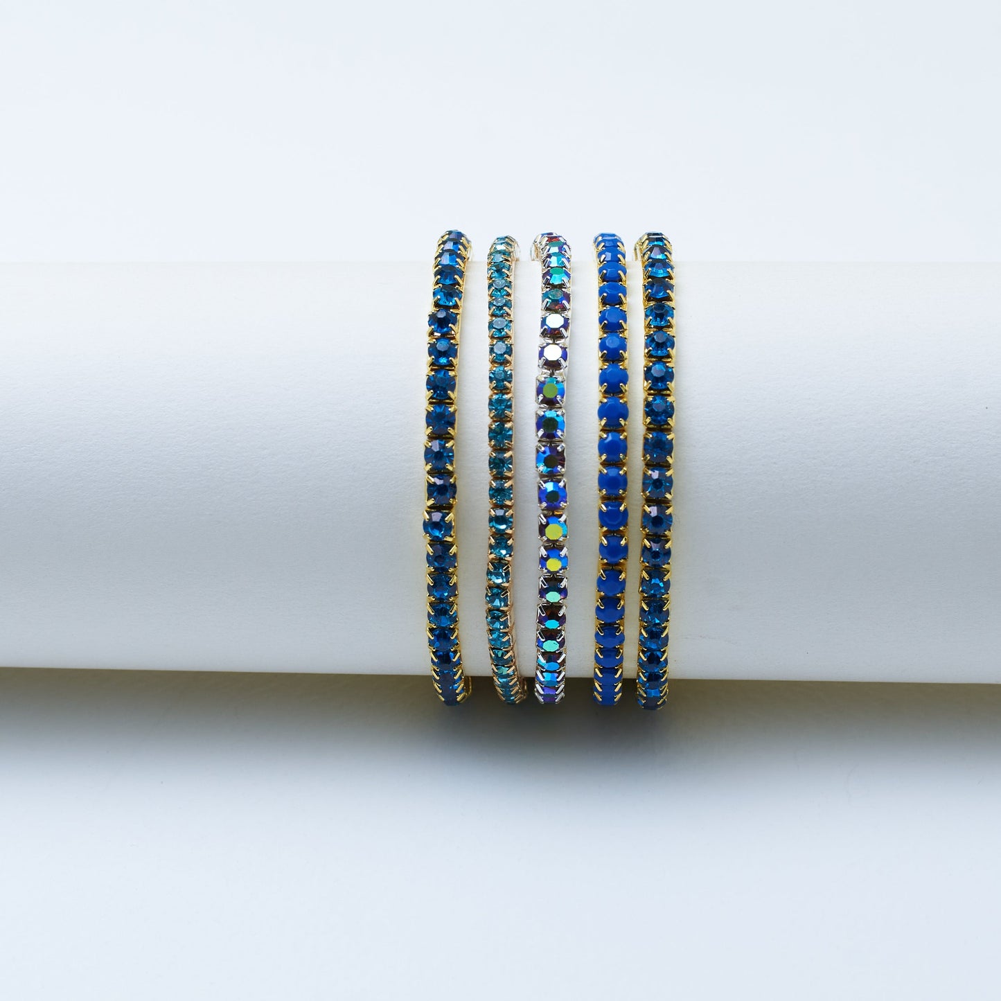 Icy Sapphire Stackable Bands (Set of 5) Salty