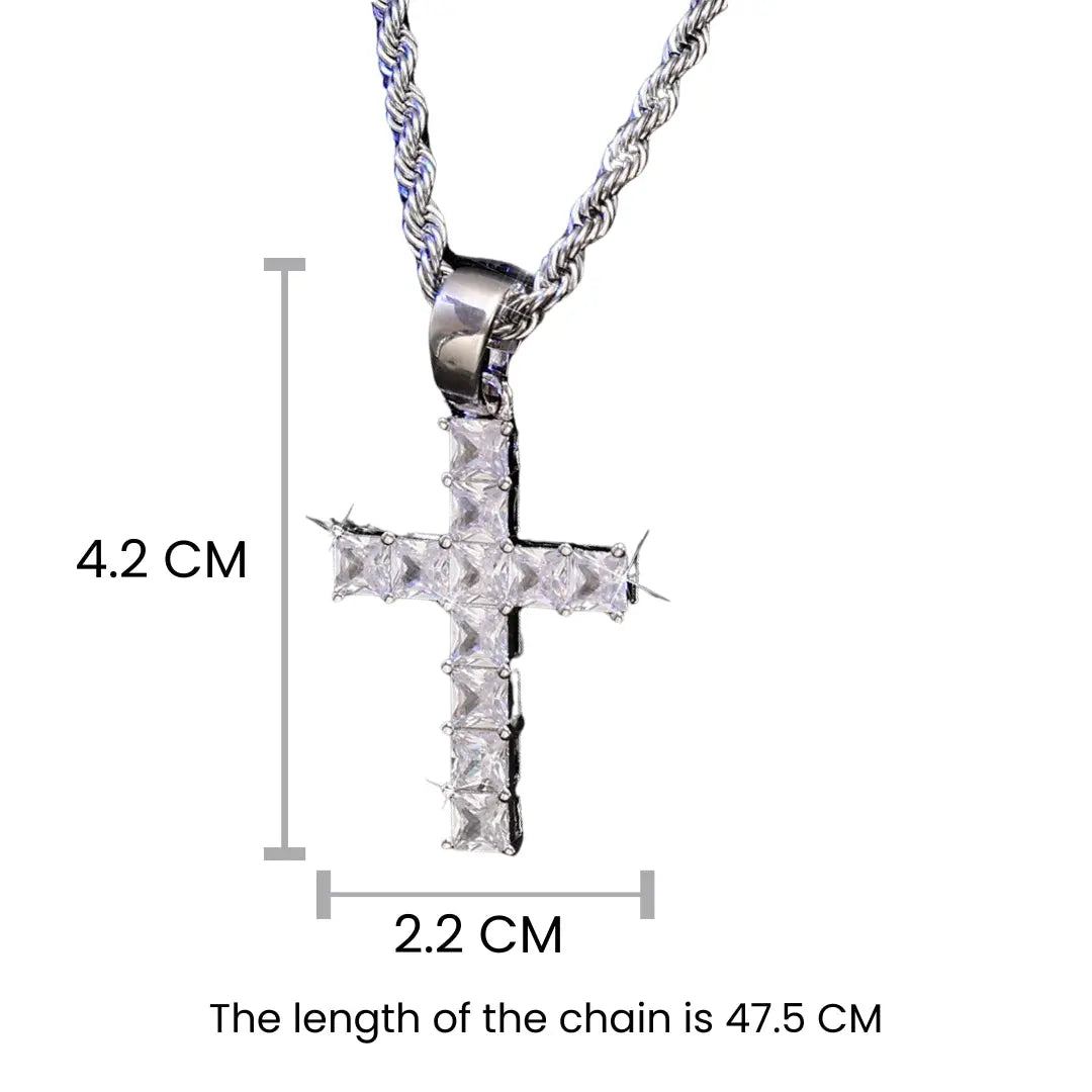 James The Great Cross Chain - Silver | Salty