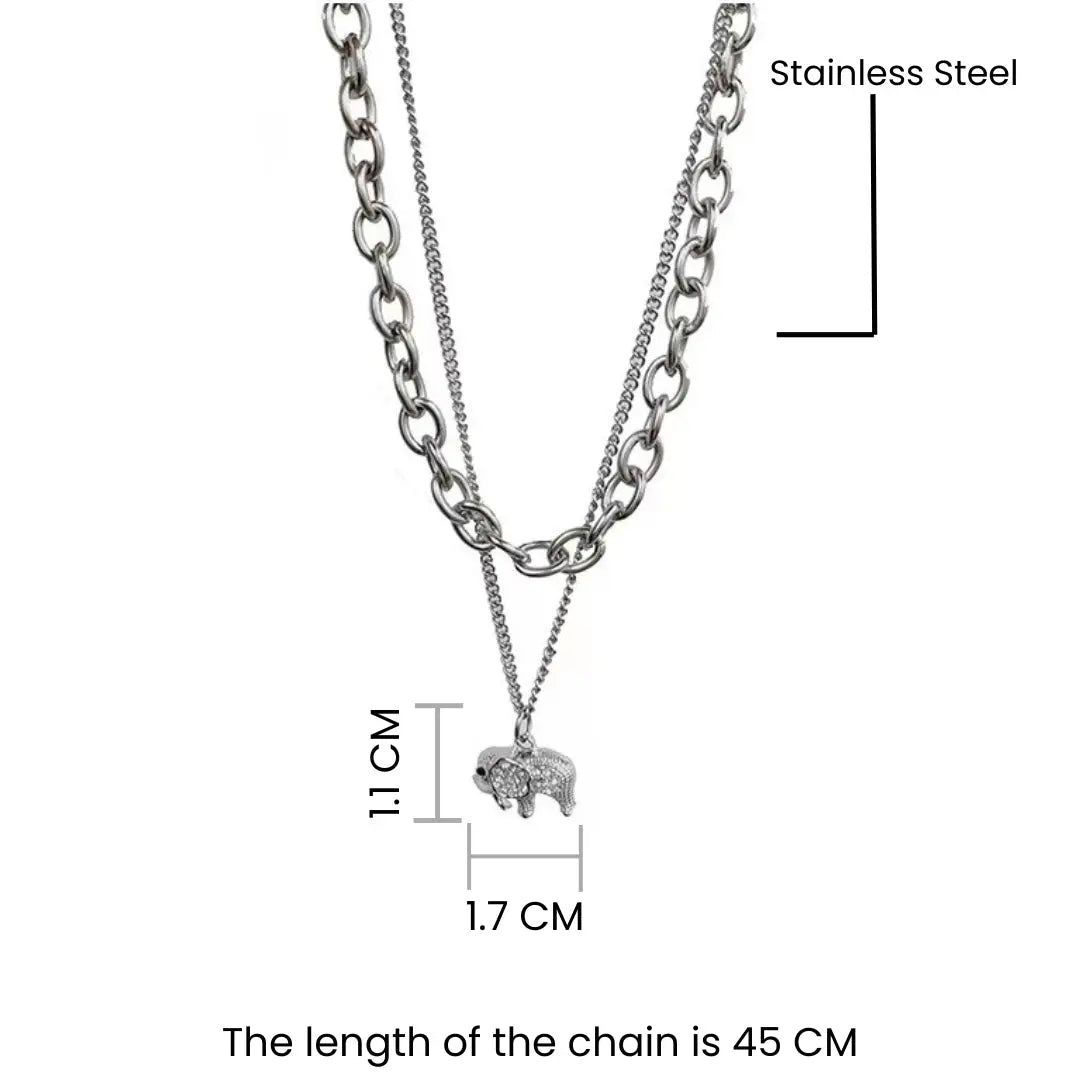 Layered Silver Embrace Necklace | Salty