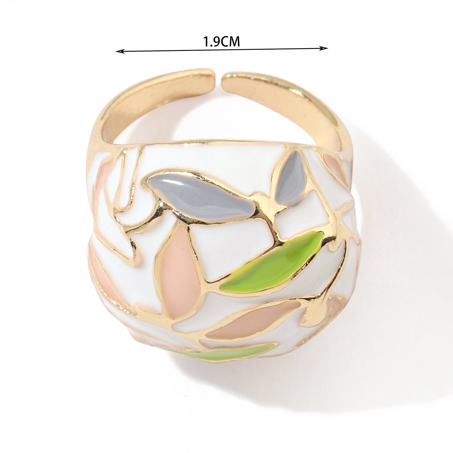 Leafy Enamel Gold Ring | Salty