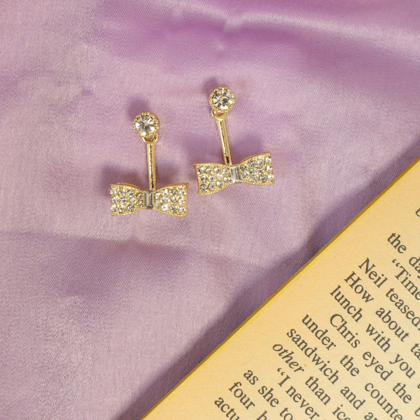 Luxurious Gold Tie Earrings