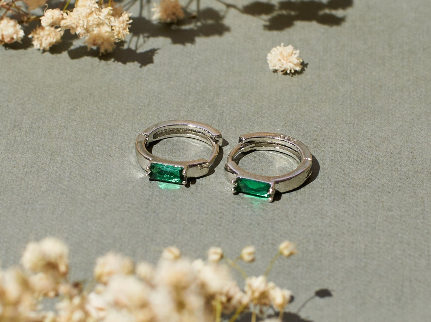 Classic Round Emerald Earrings | Salty