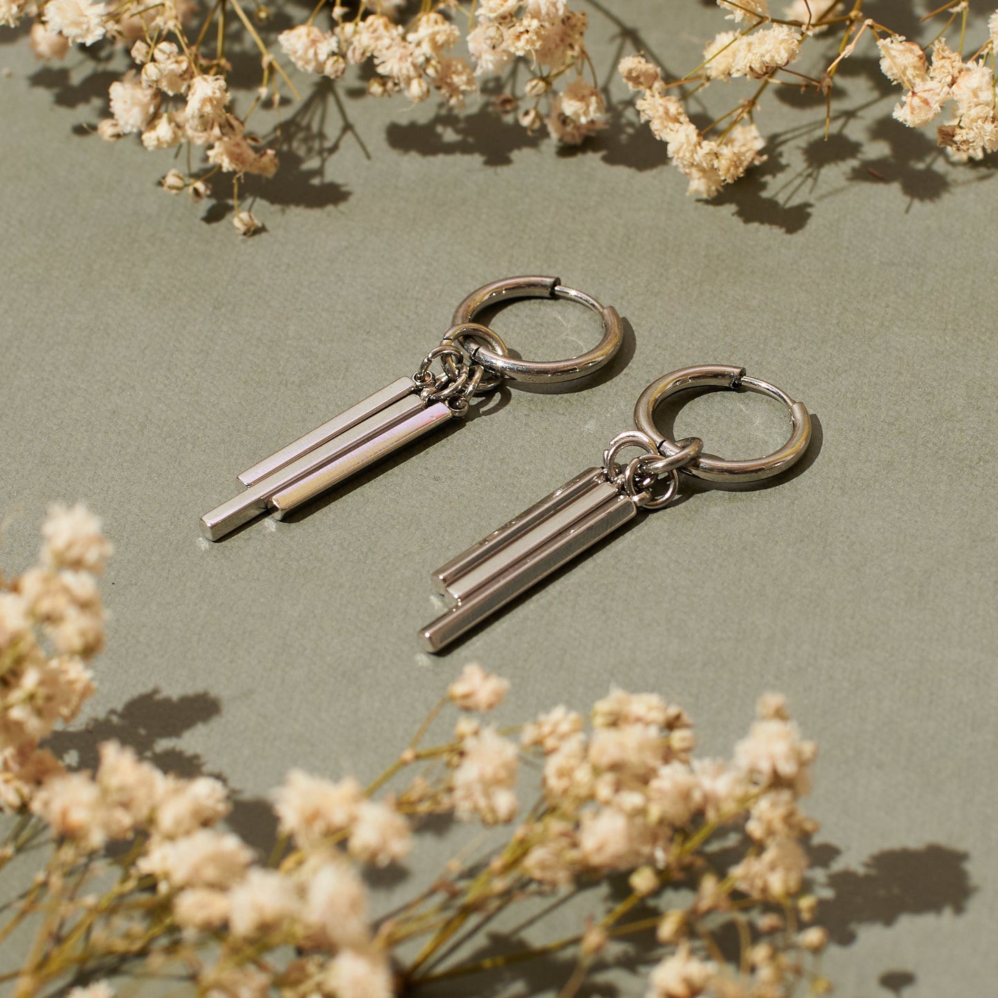 Stark Silver Long Earrings | Salty