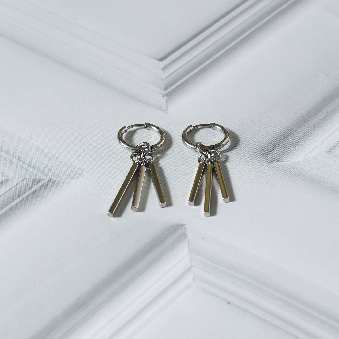 Stark Silver Long Earrings | Salty