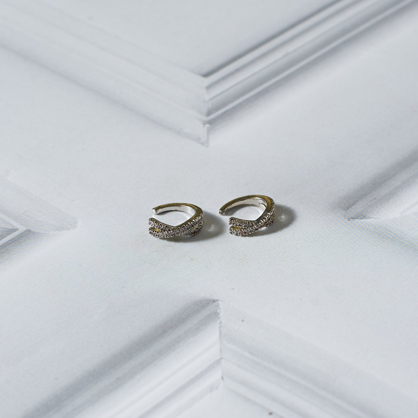 Silver Cross Open Hoops | Salty