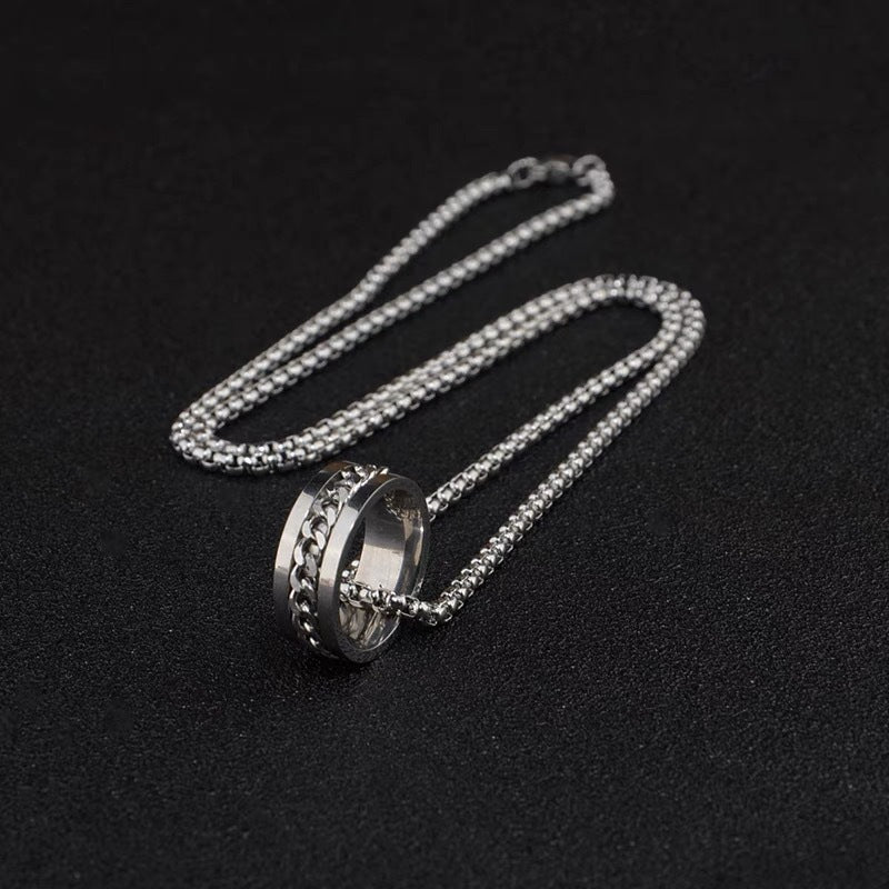 Silver Infinity Ring Chain | Salty