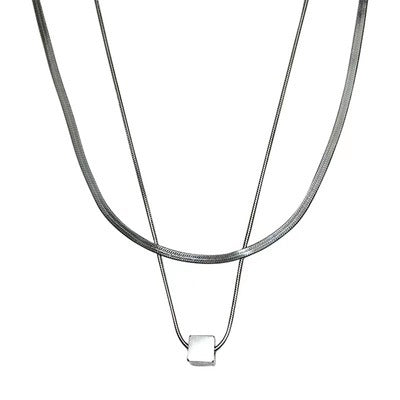 Dual Cuban Silver Chain | Salty
